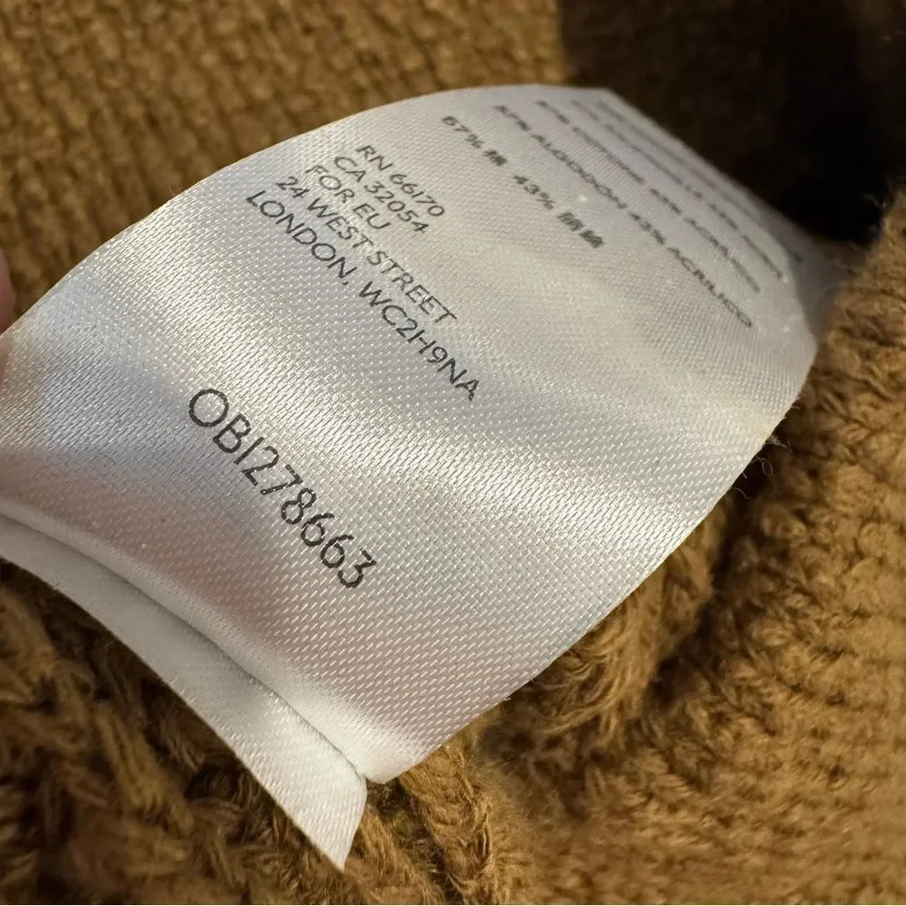 New Free People Logan Pass Knit Balloon Jogger Pants in Brown Size L